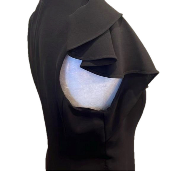 Jones Wear Dress Sz 10 black sleeveless with back slit and side zip - Picture 3 of 10